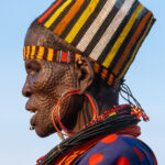 The unbelievable facial scarification of an older Jie woman (image by Inger Vandyke)