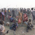 Mundari people gather to celebrate a wedding (image by Inger Vandyke)