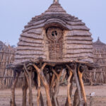 A beautiful Toposa Ekore (granary) shortly before sunrise (image by Inger Vandyke)