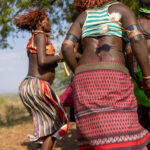 The Hamer women dance in a circle jumping with energy and grace as they celebrate the bull jumping ceremony (image by Ingrid Koedood)