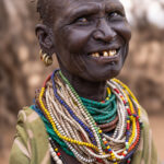 An elder Nyangatom woman shared a moment of joy as I took her photo (image by Ingrid Koedood)