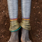 The lower legs of a Suri girl, adorned with steel ankle rings, a symbol of beauty of cultural identity (image by Ingrid Koedood)