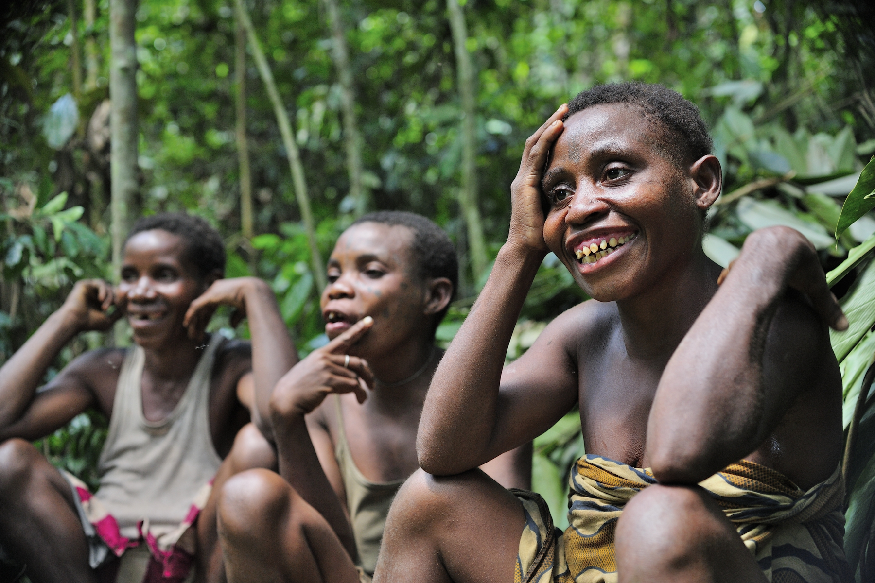 Smiling children of the Ba'aka