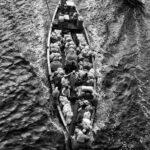Buriganga cargo boat in black and white (image by Yousuf Tushar)