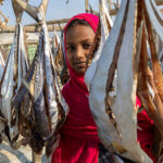 Portrait of a young girl in the fish drying yards (image by Yousuf Tushar)