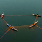 Four-boat fishing in the river (image by Yousuf Tushar)