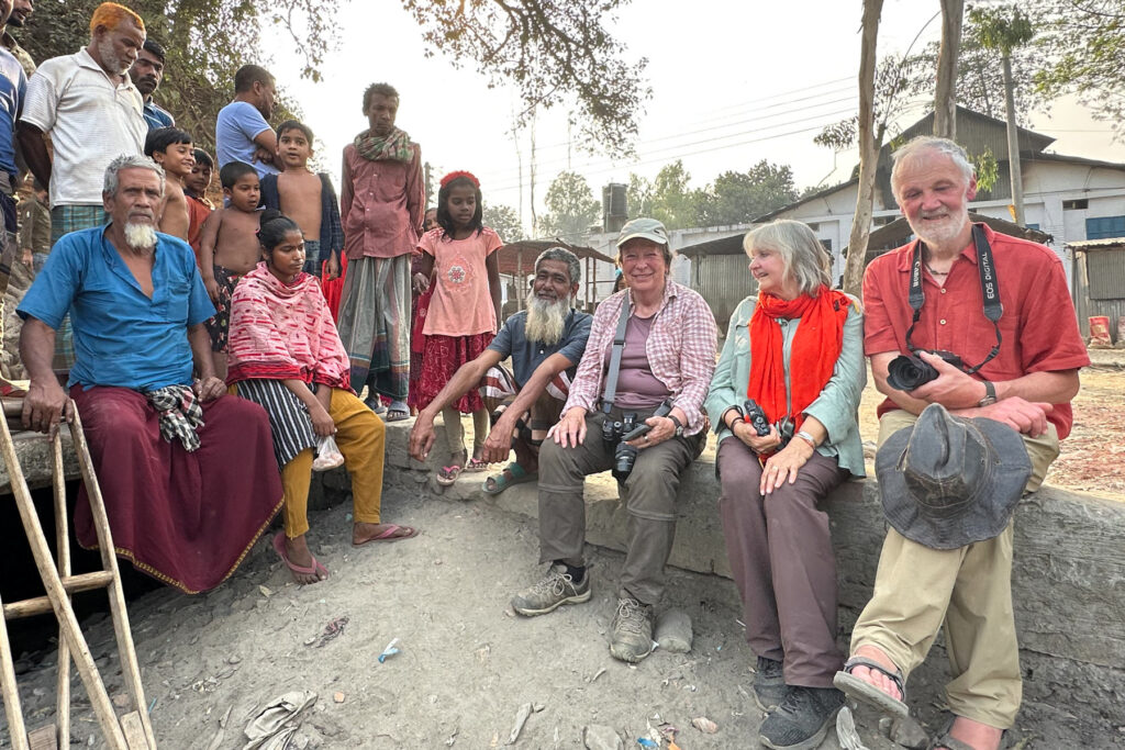 Our group enjoying the company of the locals (image by Yousuf Tushar)
