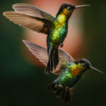 For lovers of artistic bird photography, Costa Rica offers a myriad of opportunities. Here, Fiery-throated Hummingbirds against a hanging nectar feeder (image by Gin Wilde)