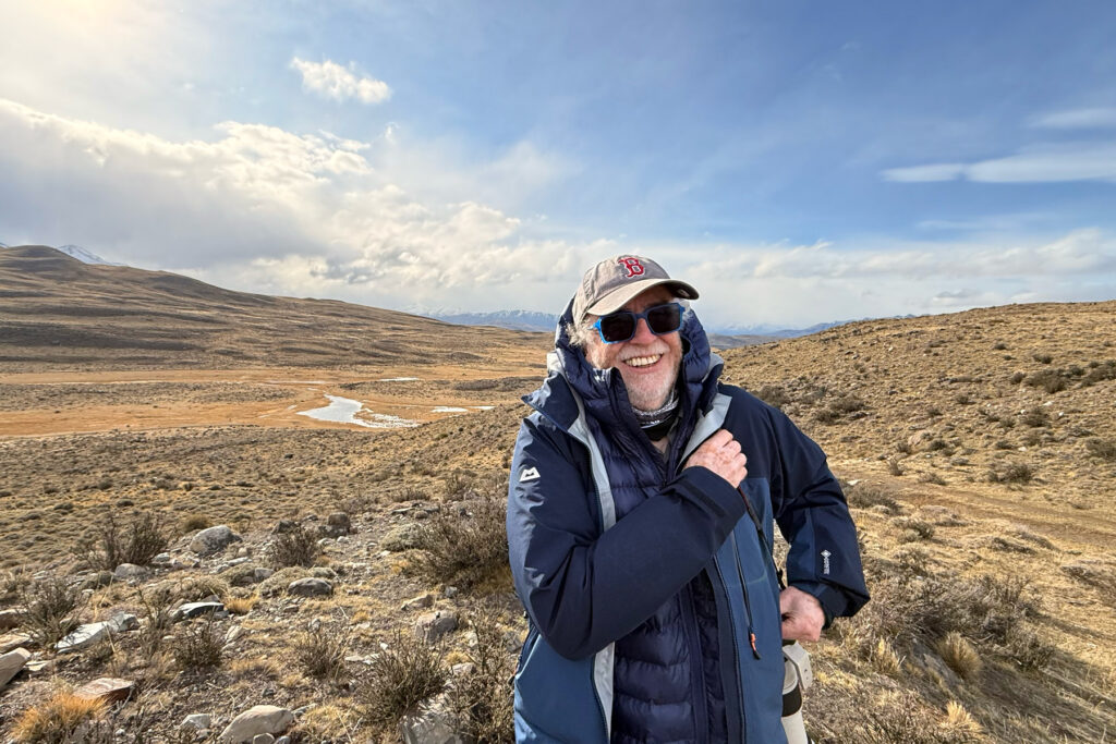 We are all smiles after walking with a Puma (image by Mike Watson)
