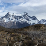 Paine Grande, you can just about see the site of the avalanche (image by Mike Watson)