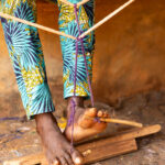 At the palace of King Agonglo in Abomey, we met talented weavers at work, creating the most beautiful cloths, thread by thread (image by Ingrid Koedood)