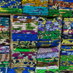 Shopping for African wax prints. The choice was overwhelming (image by Ingrid Koedood)