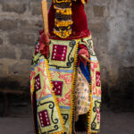 Behind the mask of a Egungun dancer, a presence move and the ancestor returns (image by Ingrid Koedood)