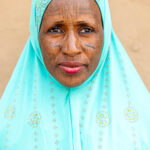 Portrait of a Borgu Fulani woman with traditional facial tattoos (image by Ingrid Koedood)
