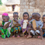 Fulani children at their village school (image by Inger Vandyke)