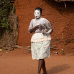Gambada devotee in trance and covered in kaolin, as a sign of purity drawing closer to the spirit world (image by Ingrid Koedood)