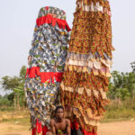 As an unexpected surprise we were welcomed in a remote village to visit a Gounouko mask ceremony. The Gounouko is seen as a living symbol of the four elements (air, fire, water and earth) carrying the fundamental forces of the universe (image by Ingrid Koedood)