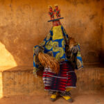A Guèlèdè performer. Guèlèdè is a Yoruba masked ceremony honouring the power of women and bringing harmony to the community (image by Ingrid Koedood)