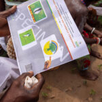 We accidentally arrived at a Heviosso ceremony, which was combined with election education. Pictograms made voting accessible for everyone (image by Ingrid Koedood)