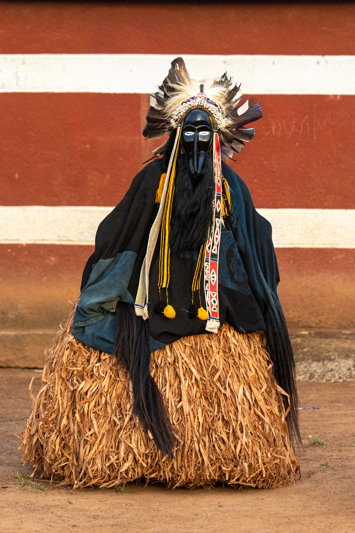 Koma, the bird masked dancer of Godoufouma (image by Inger Vandyke)
