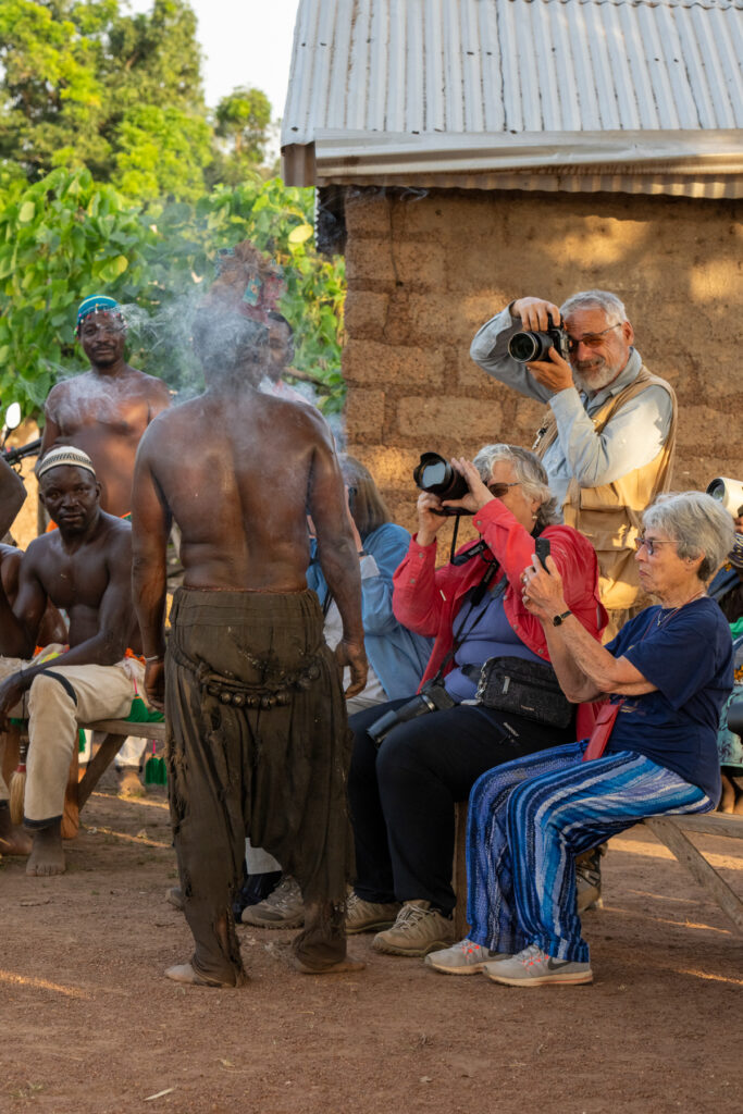 Our group photographing the incredible fire breather of N'Goron (image by Inger Vandyke)
