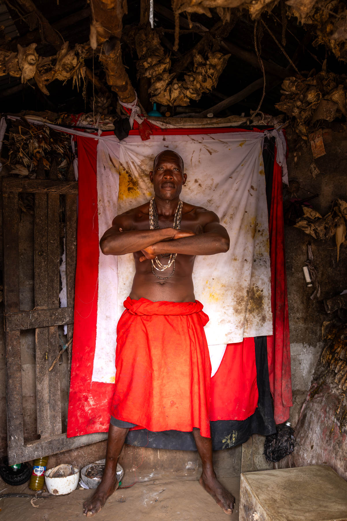 Inside the Shango shrine, where rituals and offerings take place (image by Ingrid Koedood)