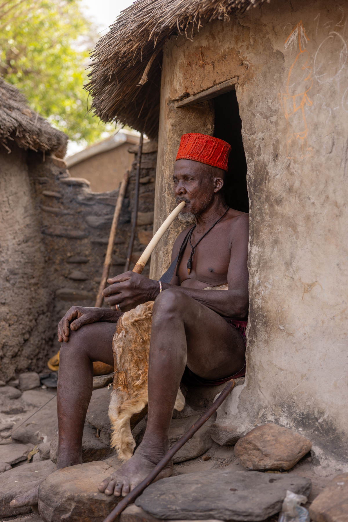 A Taneka priest. The Taneka people live in the foothills of the Atakora mountains (image by Ingrid Koedood)