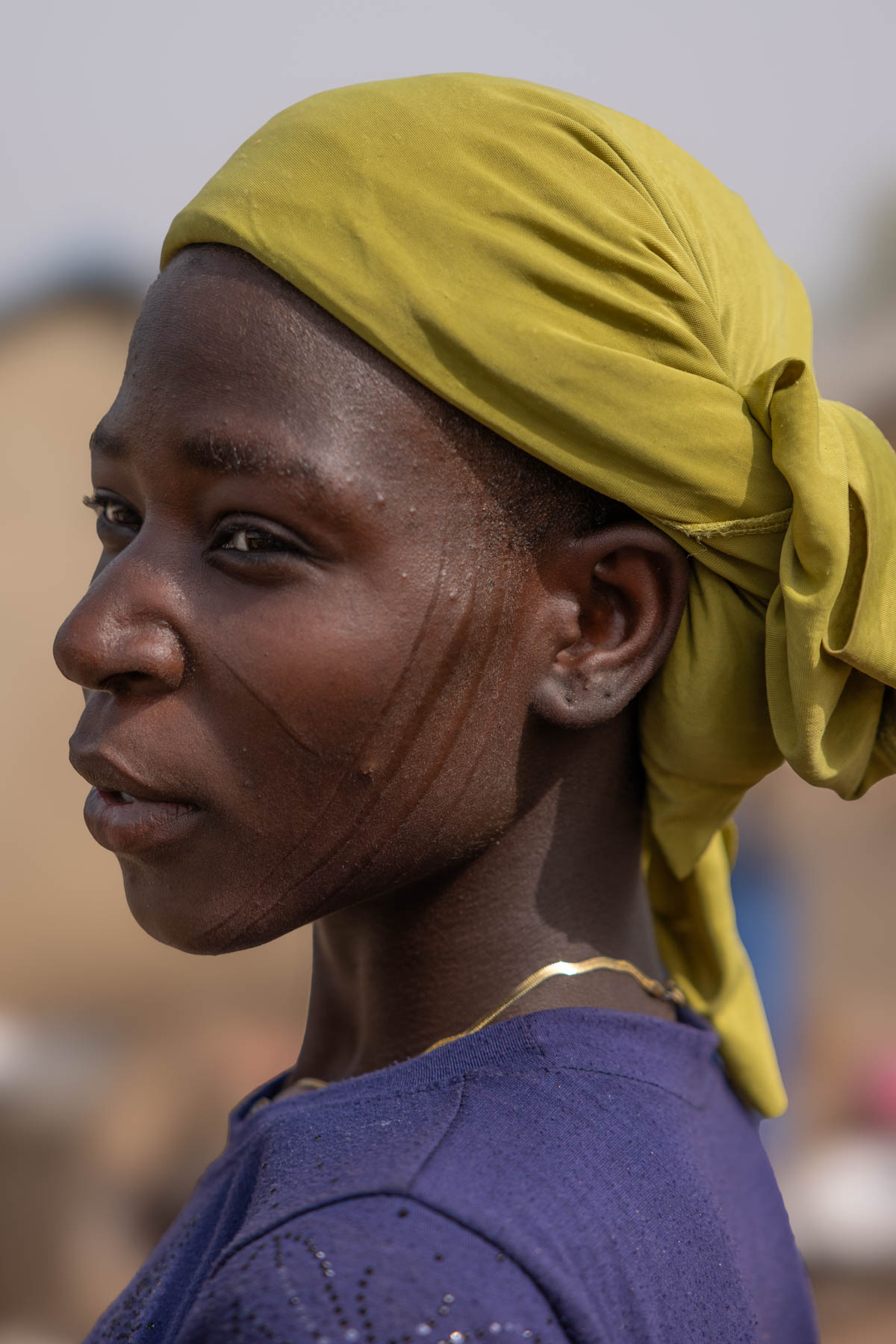 A Taneka woman with facial scarification marks (image by Ingrid Koedood)
