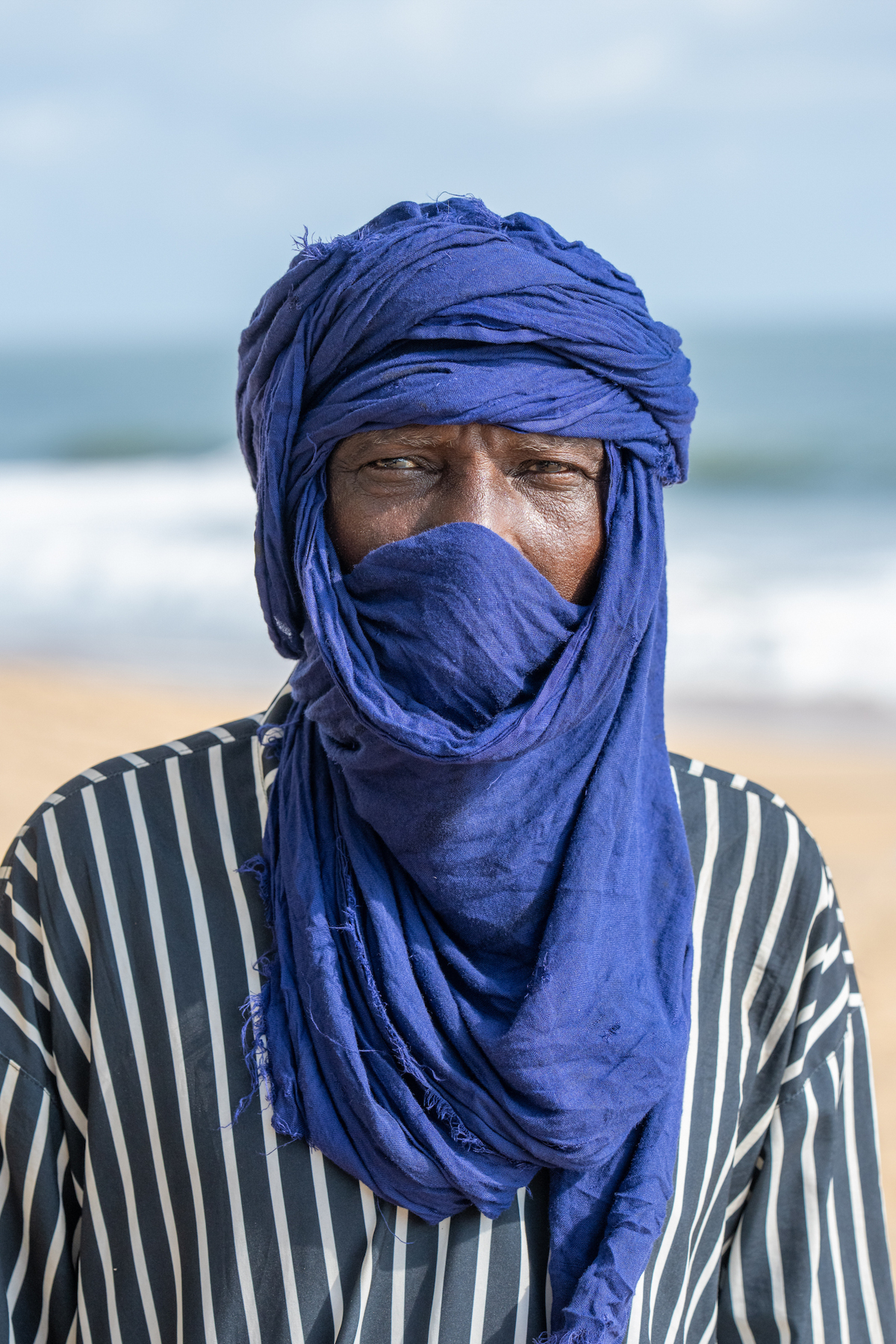 Portrait of a Tuareg man on Grand Bassam (image by Inger Vandyke)