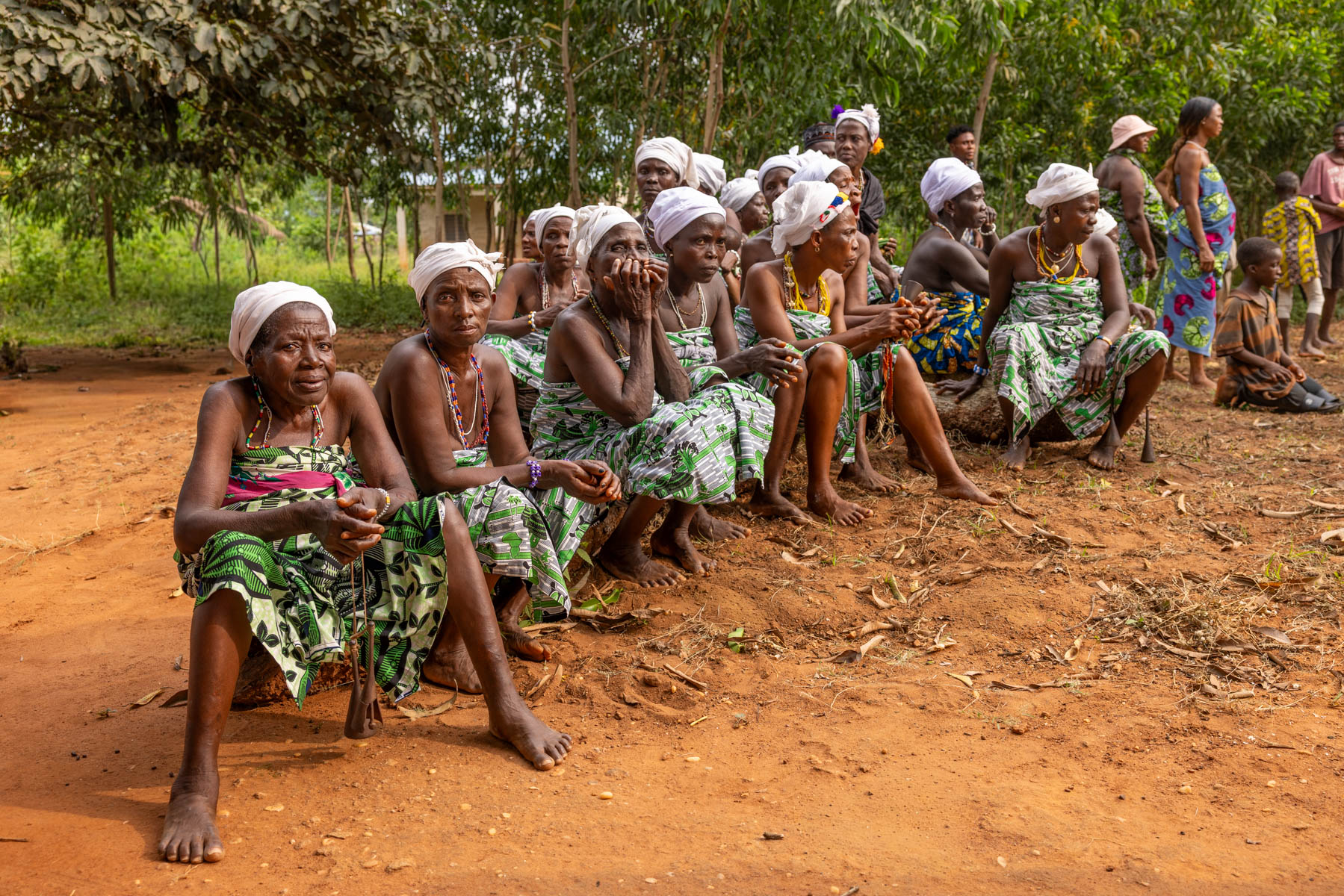 During the annual Vodun Days in Benin, people gather outside the palace of King Agassa, waiting for the ceremonies to begin (image by Ingrid Koedood)