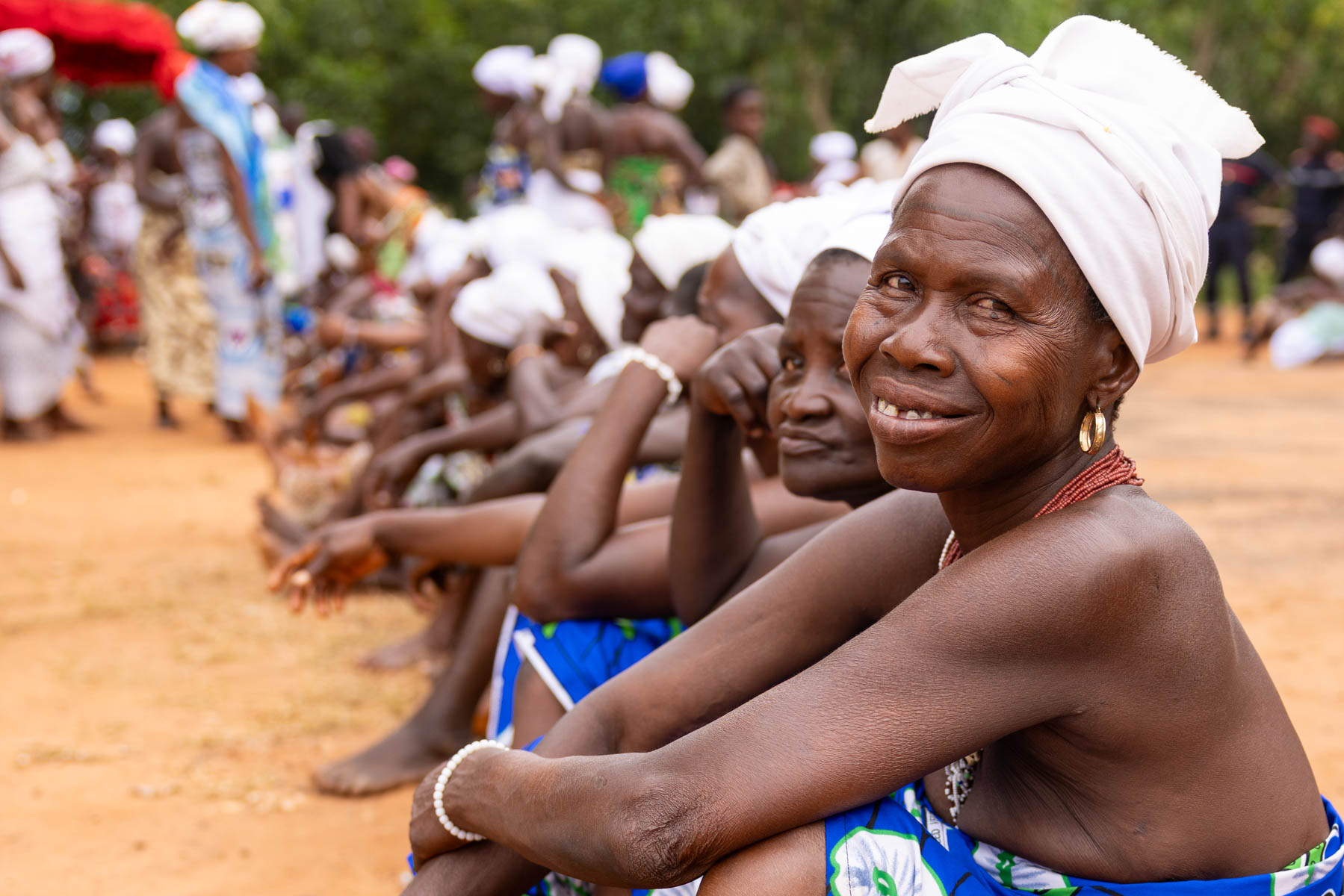 Vodun Days in Bening: gathering at the palace of King Agassa. The leader of Vodun (image by Ingrid Koedood)