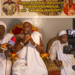 King Agassa, the vodun leader gives an interview for national television (image by Ingrid Koedood)