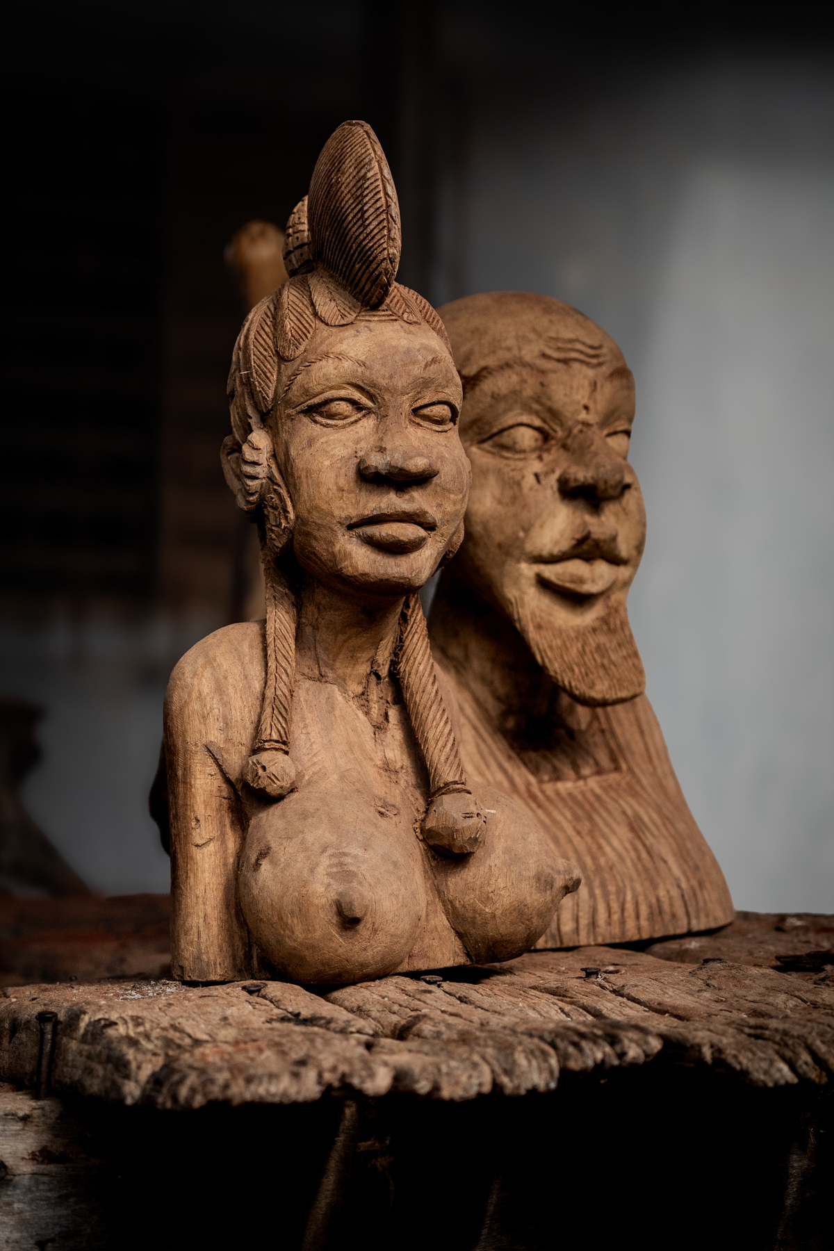 Wooden Sculptures in Man (Image by Craig Baulcomb)
