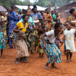 Zangbeto celebration: generations dancing side by side (image by Ingrid Koedood)