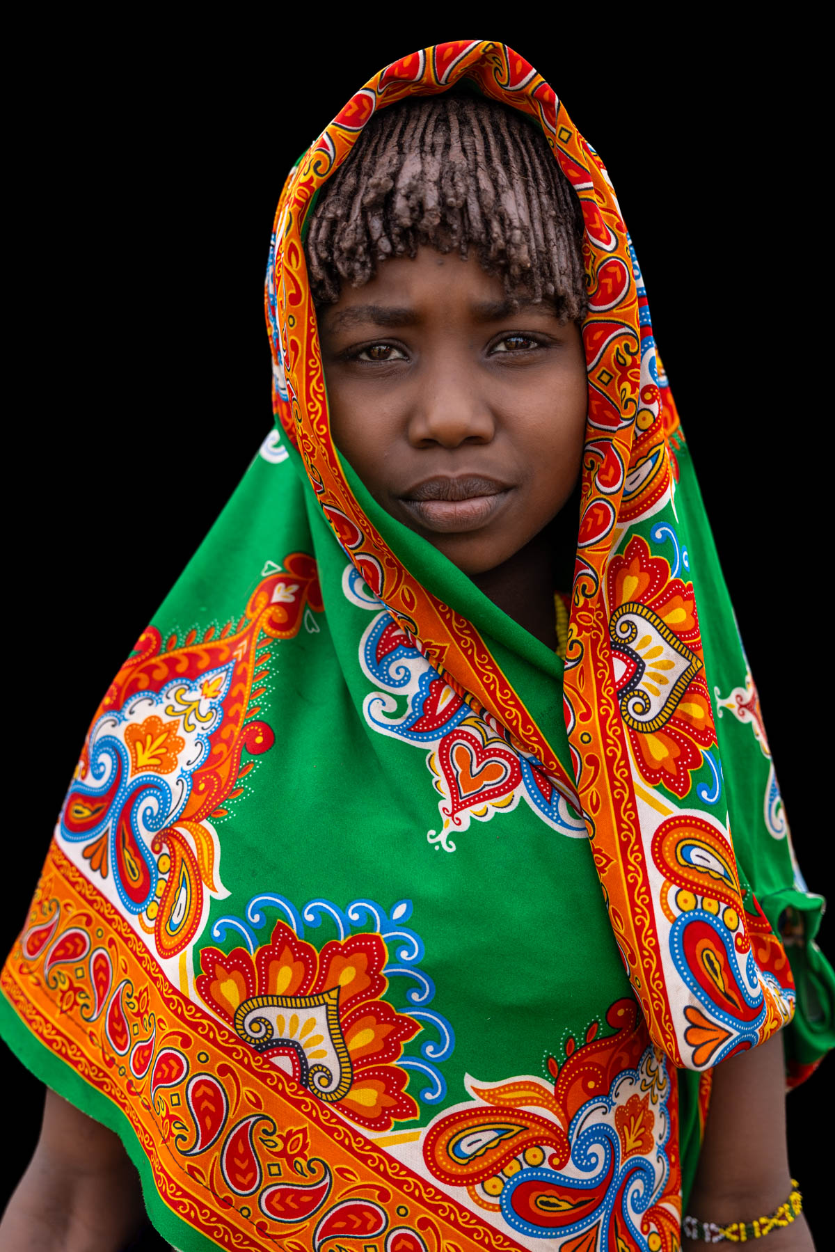 Portrait of a beautiful young Dassanech girl. (image by Ingrid Koedood)