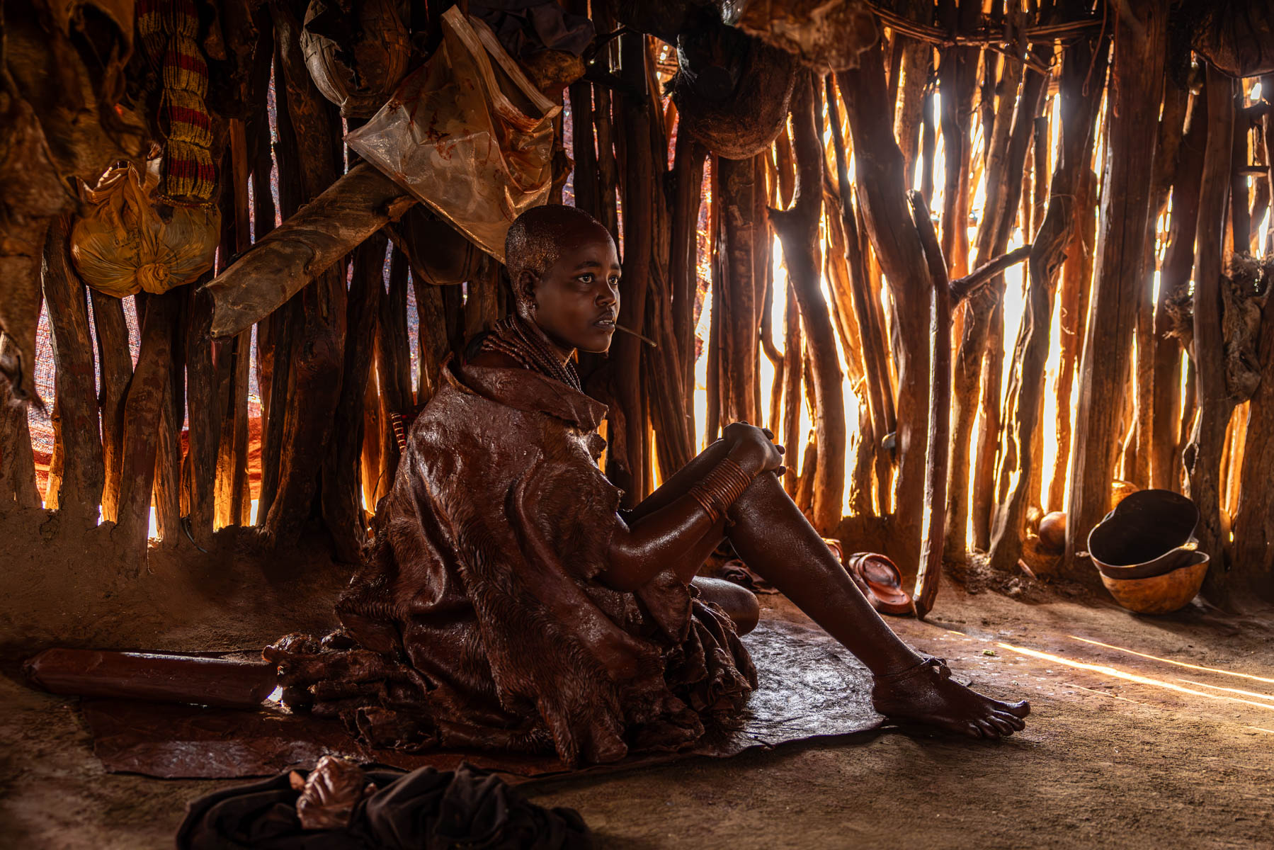 A Hamar bride, her skin covered in butter and ochre, preparing for a new chapter in life within her husband’s family. (image by Ingrid Koedood)