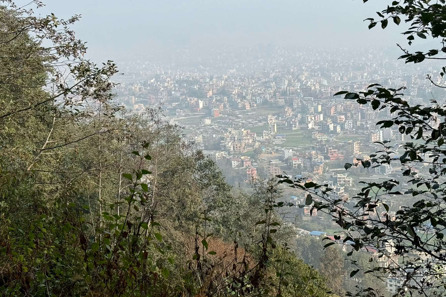 Kathmandu Valley, where the sight and sounds of human habitation are never far away (Image by Mike Watson)