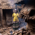 A woman in front of her house in Konso. Konso village is famous for its terraced fields and recognized as a UNESCO World Heritage Site. (image by Ingrid Koedood)