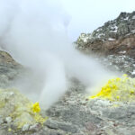 Fumaroles at Mount Iozan, it means Sulphur Mountain (Image by Mike Watson)