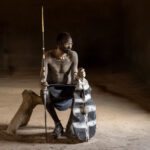 Mundari warrior with spear and shield (image by Inger Vandyke)