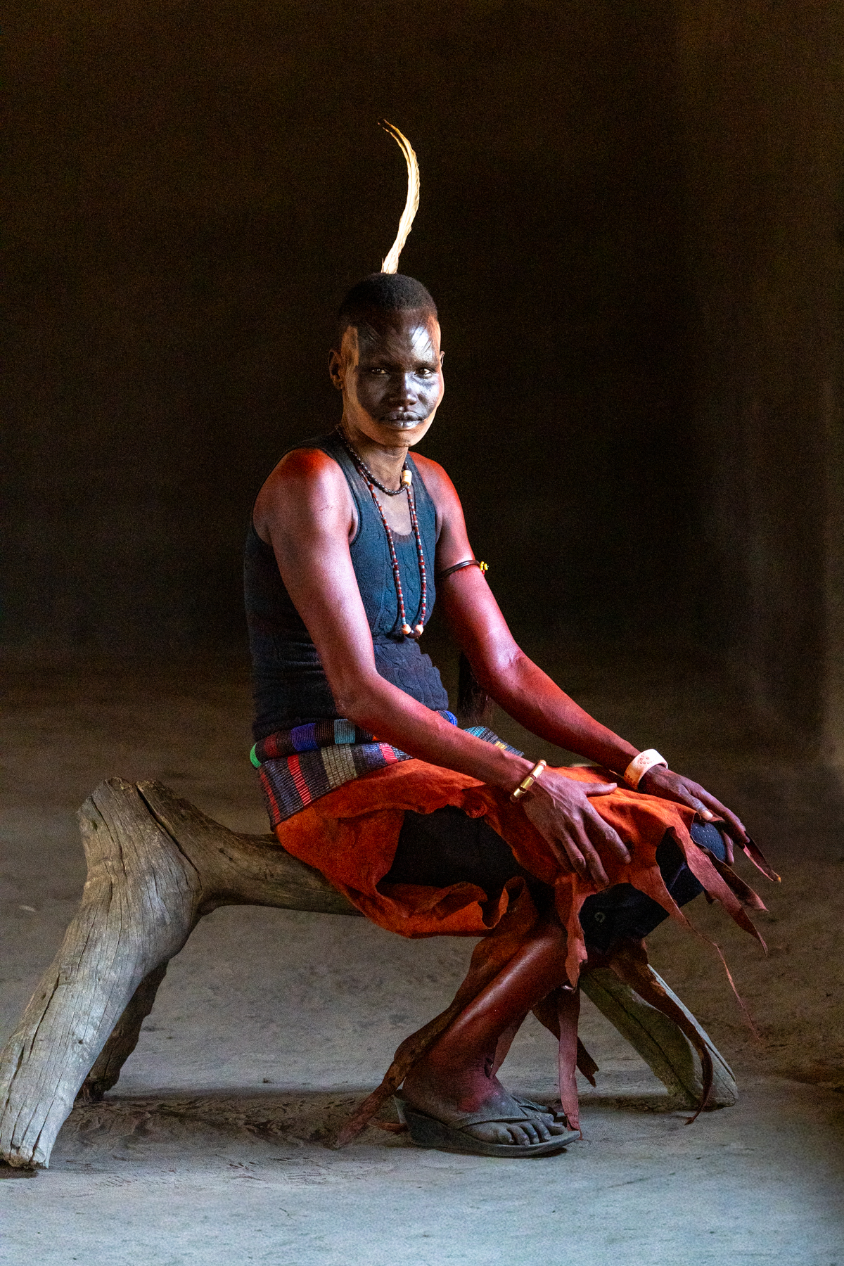 Mundari woman dressed for a wedding (image by Inger Vandyke)