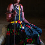 Elegant Mundari woman dressed for a ceremony (image by Inger Vandyke)