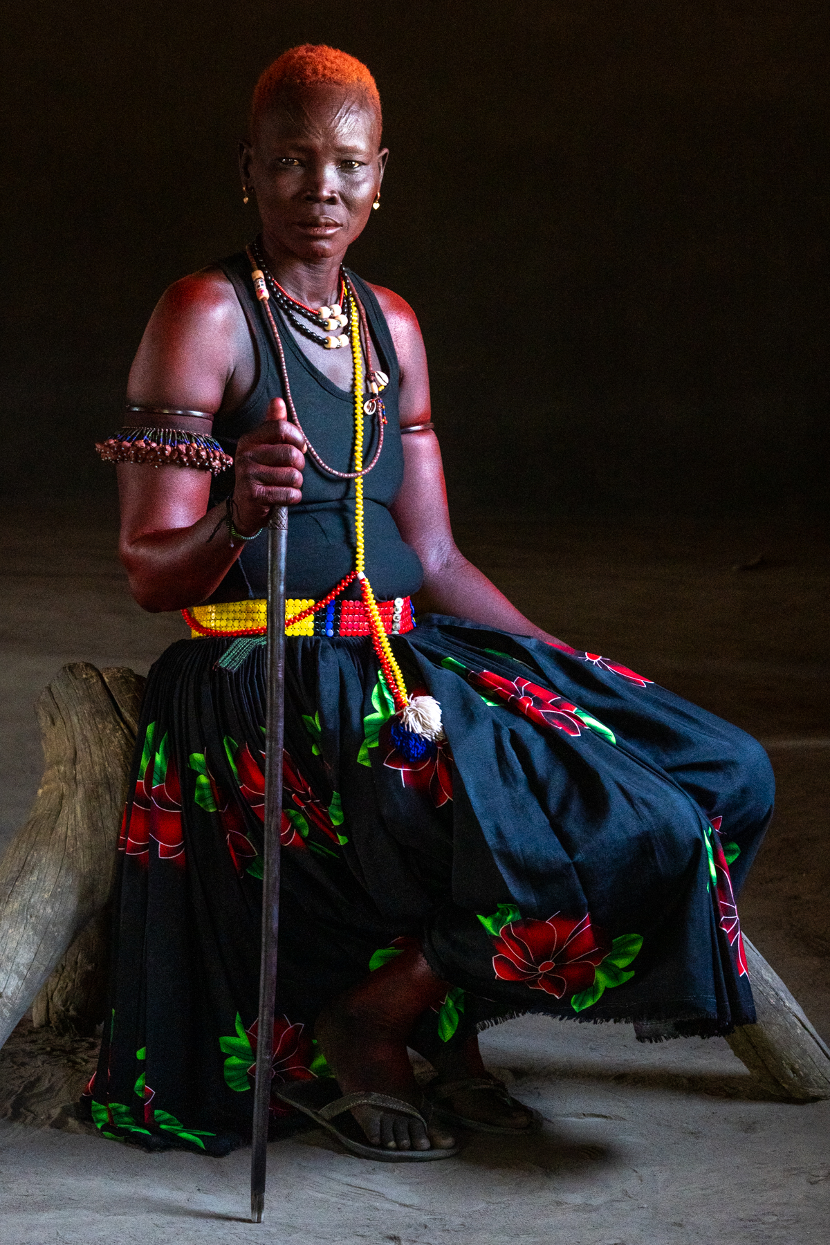 Elegant Mundari woman dressed for a ceremony (image by Inger Vandyke)