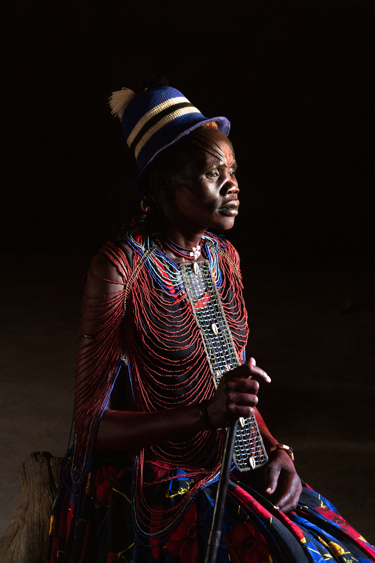 A beautiful Mundari woman in traditional wedding attire (image by Inger Vandyke)