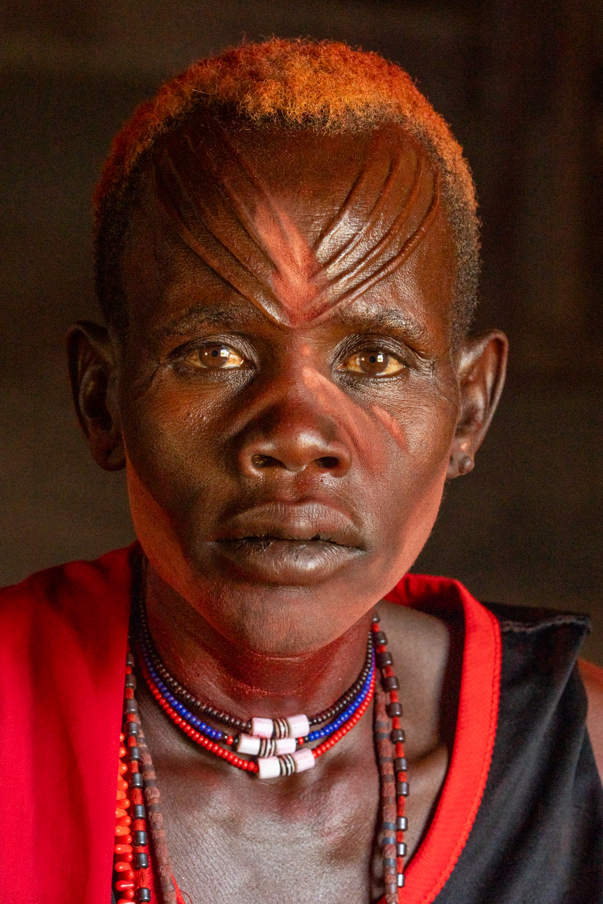 A Mundari woman with dramatic keloid scarification (image by Inger Vandyke)