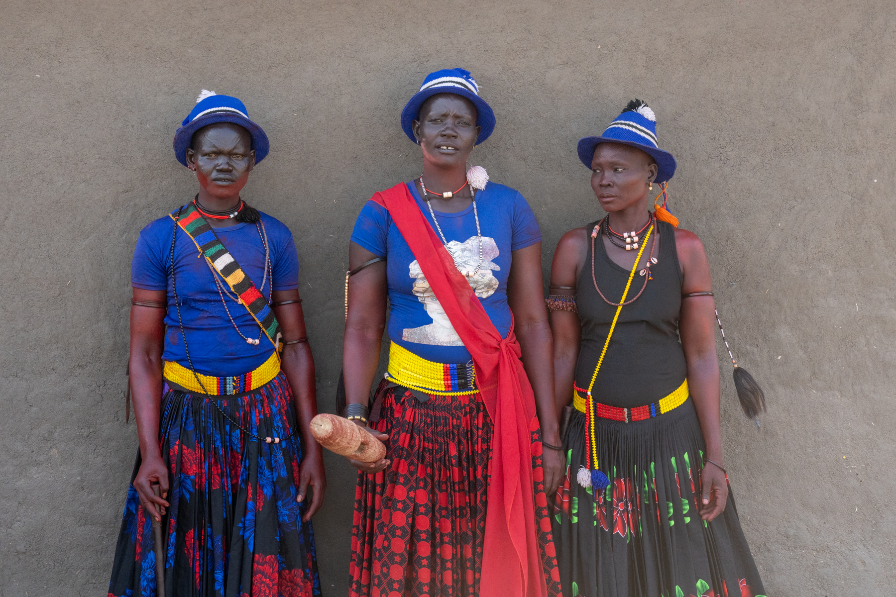 A group of Mundari women in wedding attire (image by Inger Vandyke)