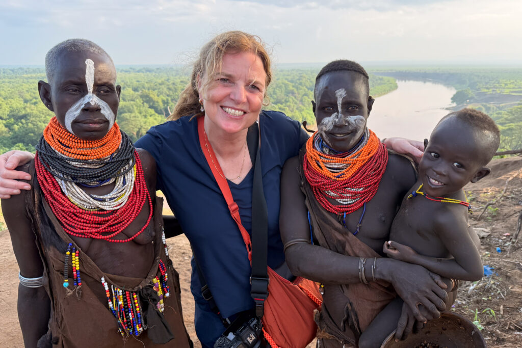 Ingrid with the beautiful Kara people (image by Ingrid Koedood)