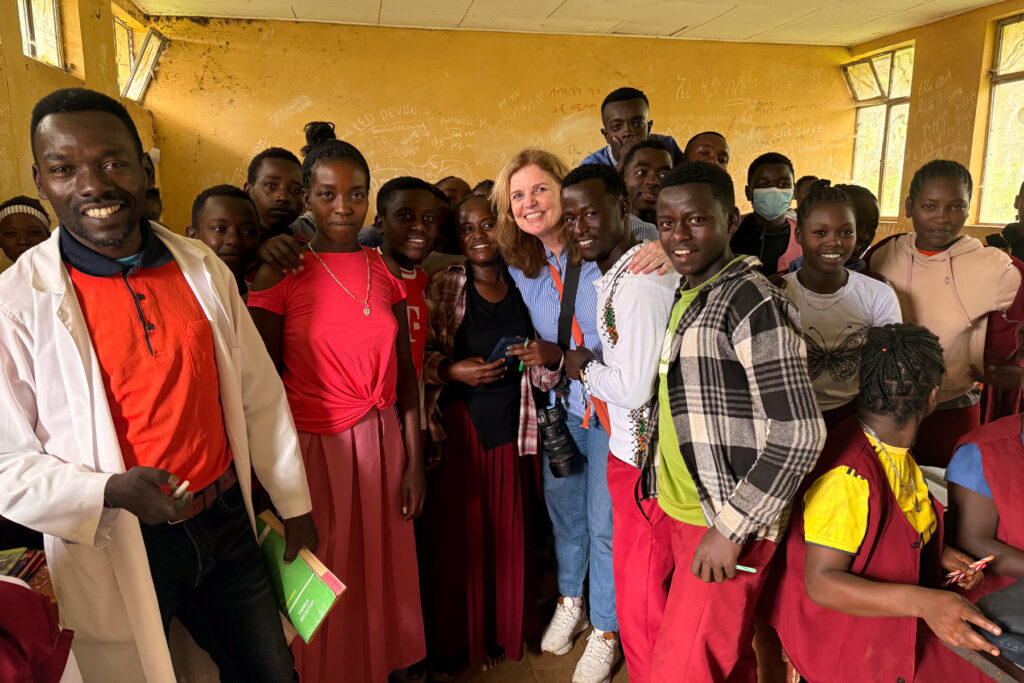 Visiting an Ari school in Jinka (image by Ingrid Koedood)