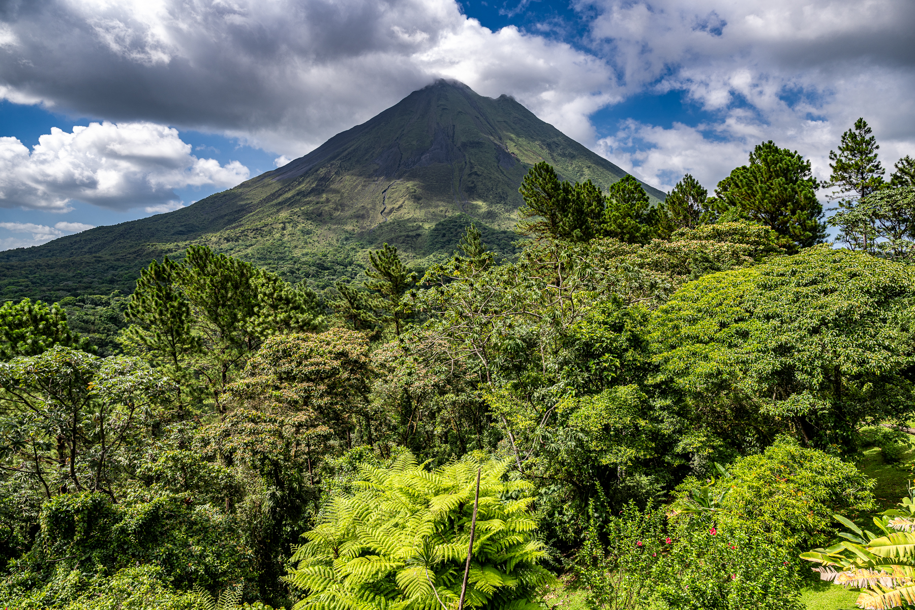 A very rare sight during our stay, Arenal volcano without cloud cover (image by Oliver Krueger)