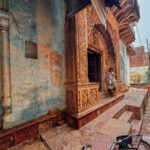 A girl delightfully poses for our group in the heritage village of Holi Pura, Uttar Pradesh (image by Virginia Wilde)